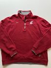 Nike Washington State Cougars Sweatshirt Mens 2Xl Red 1 4 Zip Pullover Logo Ncaa