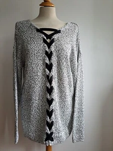 Lady's Fisherman Knit long sleeve cross tie top unworn item with tags size M - Picture 1 of 10