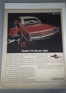 Anuncio original de la revista Chrysler 1966 ""Chrysler está de moda este año. "Otra vez" - Imagen 1 de 1