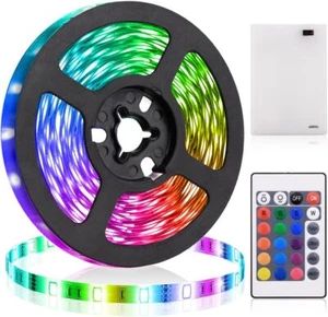 1M-5M Batterie Betrieben LED Streifen 5050RGB Stripe Mehrfarbige Band Licht DHL - Bild 1 von 23