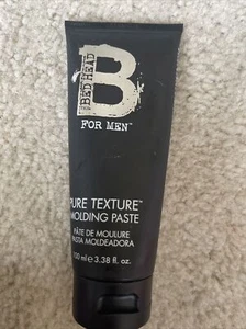 Men TIGI Bed Head B For Men Pure Texture Molding Paste 3.38 oz Black Tube RARE* - Picture 1 of 3