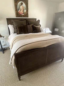 Restoration Hardware MAISON CANE BED WITH FOOTBOARD Queen - Picture 1 of 6