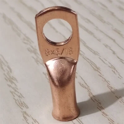10PCS Battery Cable End Lugs Copper 5/16'' Ring Terminals 8AWG Wire Connectors - Image 1 of 4