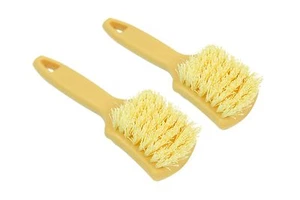 2 Pcs Car Tire Mat Cleanning Scrub Brush W/Nylon Medium Stiff Bristle - Picture 1 of 10