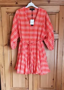Emma Willis Size 12 Petite Orange Godet Dress New With Tags RRP £55 - Picture 1 of 10