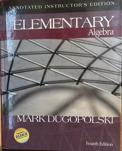 Elementary Algebra by Mark Dugopolski (2003, Hardcover) Instructor’s Edition - Imagen 1 de 4