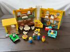 Fisher Price Vintage Little People Play Family Yellow House  With Accessories