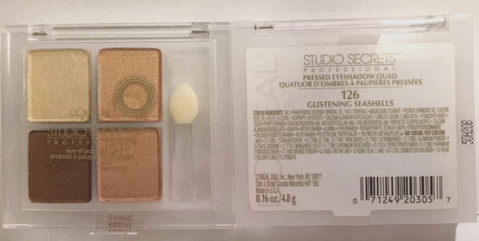 "1" L'OREAL Studio Secrets Professional Eyeshadow Quad 126 Glistening Seashells - Image 1 of 1
