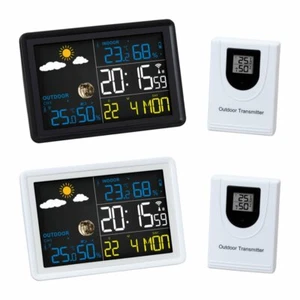 Digitale Funk-Wetterstation-Mit großem Farbdisplay-Batterie oder Netzbetrieb*NEU - Bild 1 von 3