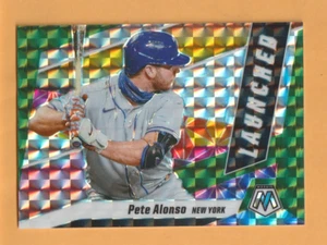 Pete Alonso New York Mets 2021 Panini Mosaic Launched Green #1 Florida Gators - Picture 1 of 2