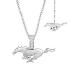 Mustang Pony Necklace - Silver with Crystals - Ships Worldwide & FREE To USA! 😎