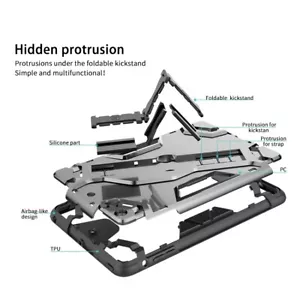 Armour Smart Kickstand Handstrap Tablet case for iPad 9th / 8th Generation 10.2" - Picture 1 of 14
