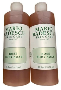 2x MARIO BADESCU Skin Care ROSE Body Soap Wash Shower Gel 16oz/472ml NEW #DD02 - Imagen 1 de 2