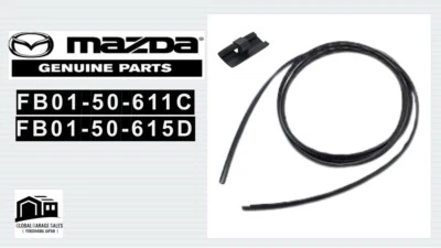 MAZDA OEM86-91 RX-7 FC3S Rear Glass Windshield Molding & Clip set - Image 1 of 4