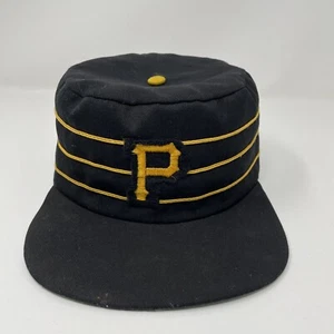 Vintage Pittsburgh Pirates Pillbox Hat Black Size Small MLB 60s 70s Made USA - Picture 1 of 12