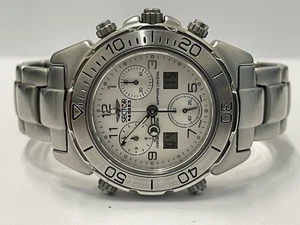 SECTOR 450 CHRONOGRAPH SWISS MADE QUARTZ WHITE DIAL PERFETTAMENTE FUNZIONANTE - Picture 1 of 7
