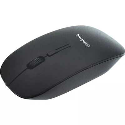 Wireless USB Mouse For Pc Mac Windows Laptop Computer Scroll Wheel Black NEW - Image 1 of 4
