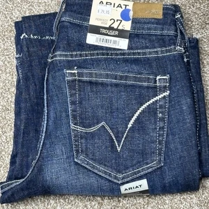 Ariat Jeans Womens London Trouser 27S Wide Leg Perfect Rise Rascal Western - Picture 1 of 14