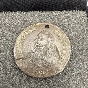 1892 Christopher Columbus 400th Anniversary Medal - Picture 1 of 5