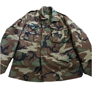 Men's Camouflage Military Field Jacket US Army Heavy Duty Coat Size Large - Picture 1 of 16