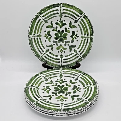"Juego de 4 platos de cena de melamina floral verde MIKASA Merenda 10 3/4""" Foto 1 de 4