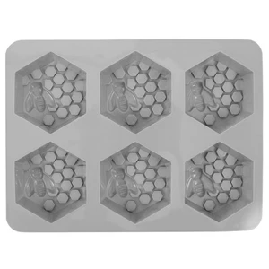 6 Hohlräume 3D Biene Wabe Seifenform Silikon Backform Kuchenform Keks - Bild 1 von 12