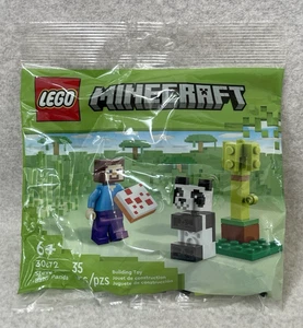 Lego Minecraft 35 Pieces Building Toy 30672 Steve and Baby Panda 6+ - Picture 1 of 2