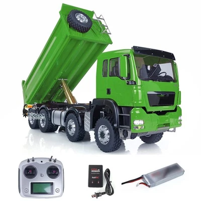 LESU Radio Controlled 1/14 8x8 Hydraulic Dumper Truck Painted Tipper Car Model - Image 1 of 4
