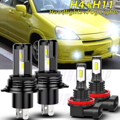 For Suzuki Aerio 2002 2003-2007 Combo H4 H11 LED Headlight High Low Bulbs Kit - Image 1 of 4