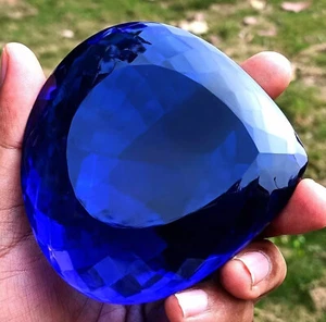 Entre 1100 y 1150 quilates topacio azul en forma de corazón joyería haciendo piedras preciosas sueltas - Imagen 1 de 8