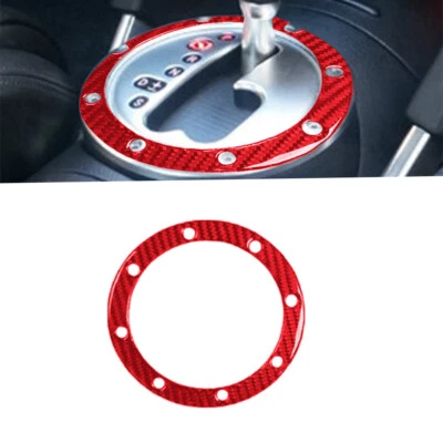 For Audi TT 8N 2001-2006 Red Carbon Fiber Interior Gear Shift Panel Cover Trim - Image 1 of 4
