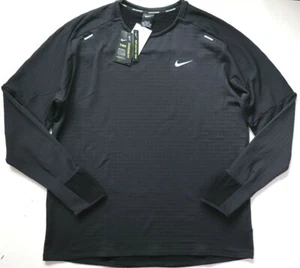 NIKE THERMA SPHERE DRI FIT RUNNING LONG SLEEVE TOP CU6083-010 MEN 2XL TALL - Picture 1 of 11