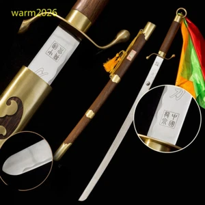 Chinese Tai Chi Dao Practise KUNGFU Knife Sword Stainless Steel Sign Blade-Y1145 - Picture 1 of 17