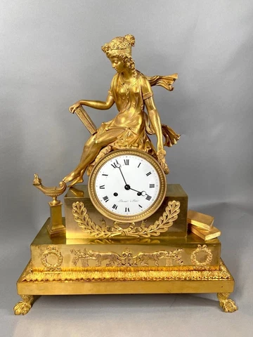 1810's Empire Table / Mantle Clock in Bronze Cover