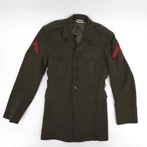 Vintage Uniform Suit 37 Short Marine Corps Vietnam Green Jacket Private First Cl - Picture 1 of 16