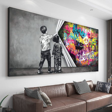 Canvas Graffiti Wall Art Poster - Street Art Urban Style Painting - Home Decor