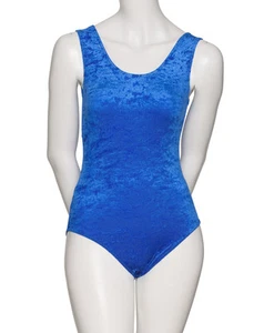 Ladies Womens Dance Gymnastics Velour Velvet Sleeveless Leotard KDGV046 By Katz - Picture 1 of 72