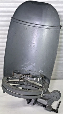 Vintage CLAMP-A-HOOD Ernie Brow Directional Lantern Camp Light Cover