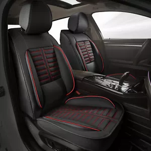 For GMC Sierra 1500 2011-2024 Car 2-Seat Covers Front Row Cushion Pad PU Leather - Picture 1 of 7