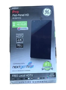 Genuine GE Pro Flat Panel HD Antenna: Model 48283 - 1080P, 4K, Indoor Use  R - Picture 1 of 1
