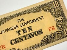 1942 Philippines Japanese Government 10 Centavos Circulated Banknote Z139