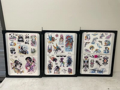 Lote de 12 hojas flash para tatuajes - paneles de doble cara Foto 1 de 4