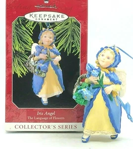 1998 Hallmark Ornament ~ Iris Angel ~ The Language of Flowers Christmas NIB - Picture 1 of 2