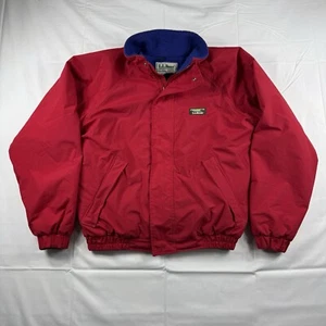 Chaqueta de Lluvia Bombardero Forrada de Vellón LL De Colección Hombres L Roja A Prueba de Viento Transpirable - Imagen 1 de 20
