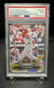 2024 Topps Now Road To Opening Day - Willson Contreras - Gold Foil /24 - PSA 9 - Picture 1 of 3