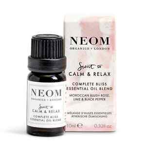 NEOM Complete Bliss Calm & Relax Essential Oil Blend 10ml Rose Lime Black Pepper