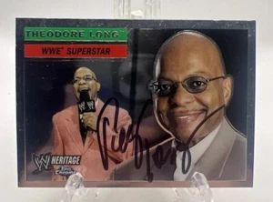 Theodore Long Signed In Person 2006 Topps Chrome Heritage Wrestling Card - Picture 1 of 2