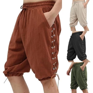 Medieval Navigator Pants Lace-up Shorts 95% Cotton Fabric Classic Theme Costume - Picture 1 of 36