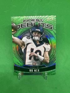 2024 Topps Finest Debuts Bo Nix Green Refractor /75 Rookie🔥Broncos - Bild 1 von 2