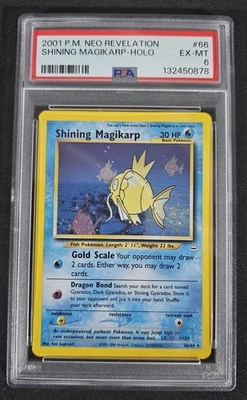 Shining Magikarp Neo Revelation 66/64 Holo Pokemon Card PSA 6 - Image 1 of 2